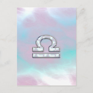 Libra Sign Mor i Pearl Stil Vykort
