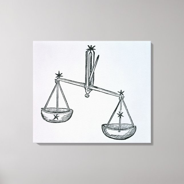 Libra (skalorna) en illustration från Poeti Canvastryck (Framsida)