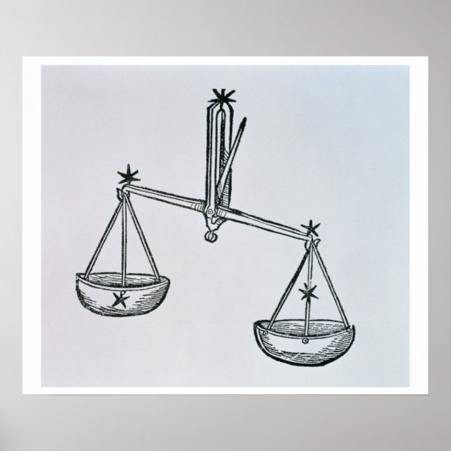 Libra (skalorna) en illustration från Poeti Poster (Framsidan)