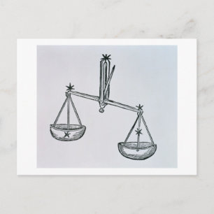 Libra (skalorna) en illustration från Poeti Vykort