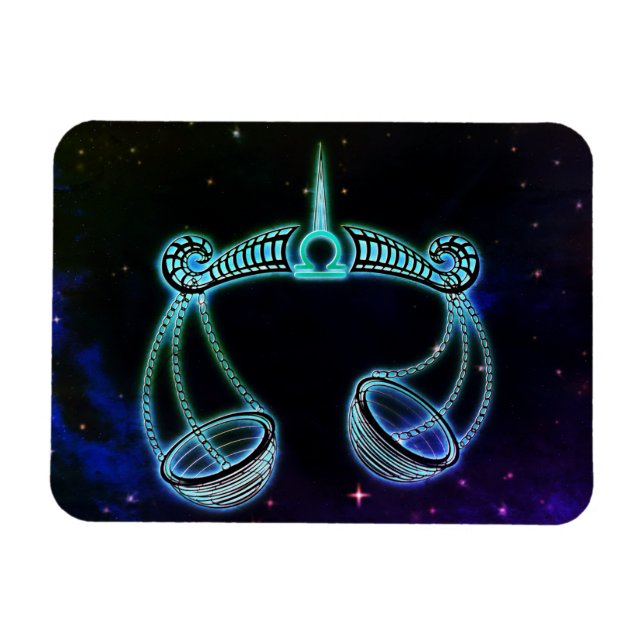 libra-skalorna zodiakmagnet magnet (Horisontell)