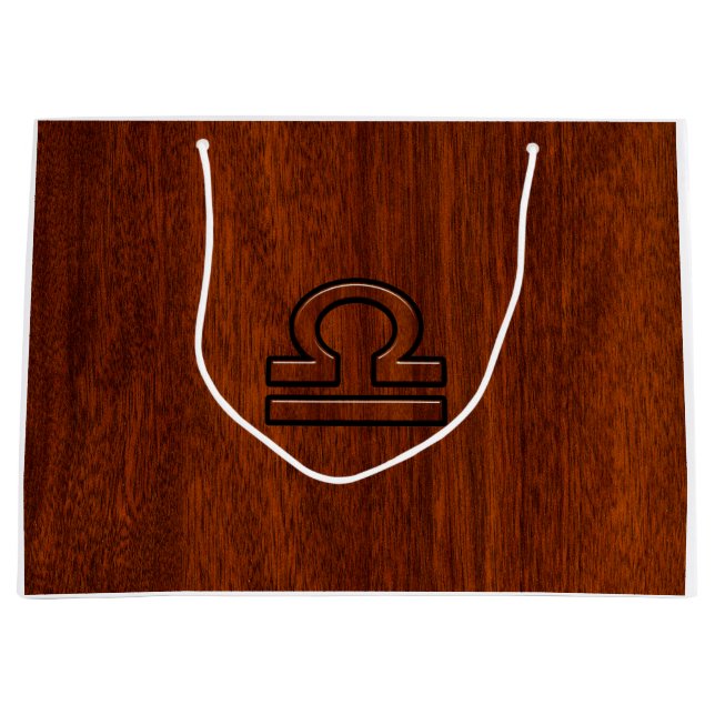 Libra-skylt på mahogany Stil Decor (Framsidan)
