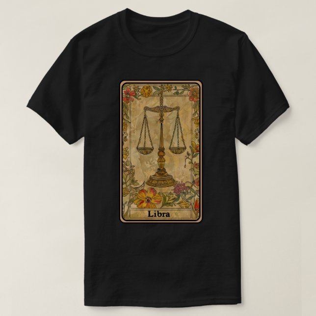 Libra Sol Sign T Shirt (Design framsida)