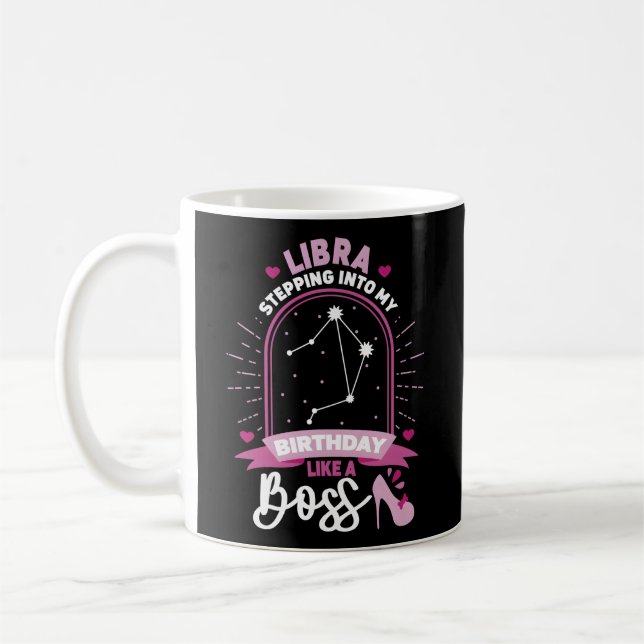 Libra Stepg in i Astrology Birth Sign Kaffemugg (Vänster)