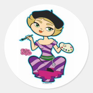 Libra Stickers Runt Klistermärke
