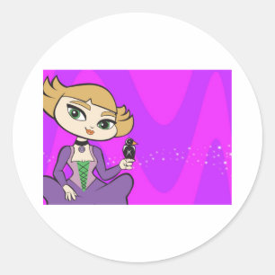Libra Stickers Runt Klistermärke
