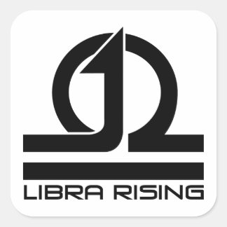 Libra Stigning Music Sticker Lakan Fyrkantigt Klistermärke