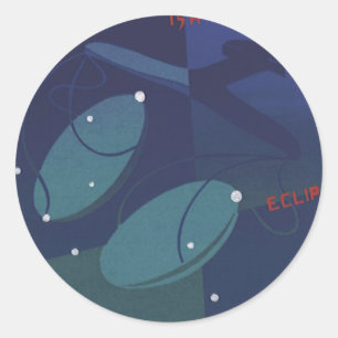 Libra Stjärnbilds Konstellation Vintage Zodiak Ast Runt Klistermärke