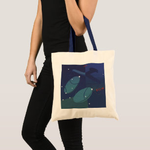 Libra Stjärnbilds Konstellation Vintage Zodiak Ast Tygkasse