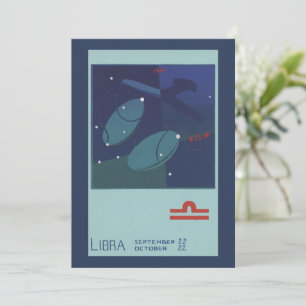 Libra stjärnbilds stjärnbild Vintage Zodiac Astrol