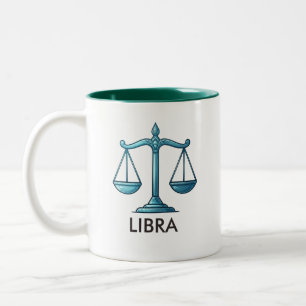 Libra Stjärntecken Astrologi Födelsedags Kaffe Mug Två-Tonad Mugg
