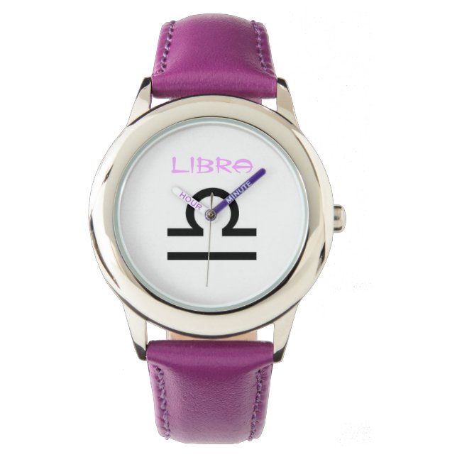 Libra Stjärntecken. Barnklockor. Armbandsur (Framsida)