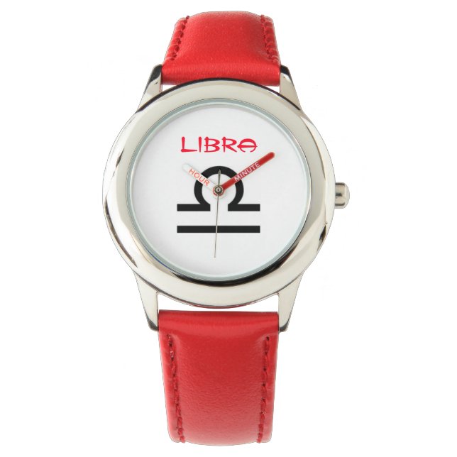 Libra Stjärntecken. Barnklockor. Armbandsur (Framsida)