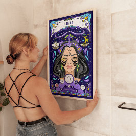 Libra Stjärntecken Blå Poster - Harmonisk och Luft