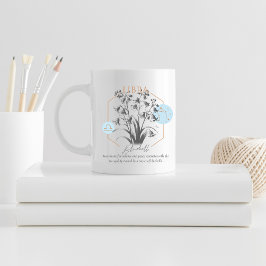 Libra Stjärntecken Blåklocka Astrologi Present  Kaffemugg