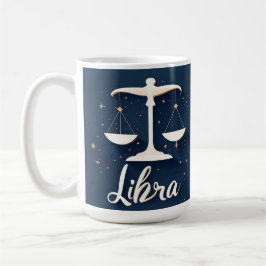 Libra Stjärntecken Ikon med Balanserad Våg Kaffemugg