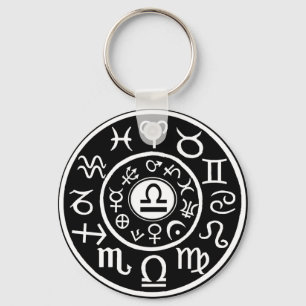 Libra Stjärntecken Nyckelring