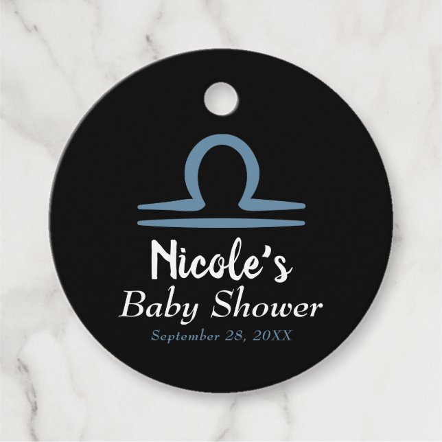 LIBRA Stjärntecken September Oktober Astrologi Bab Gåvor Etiketter (Framsida)