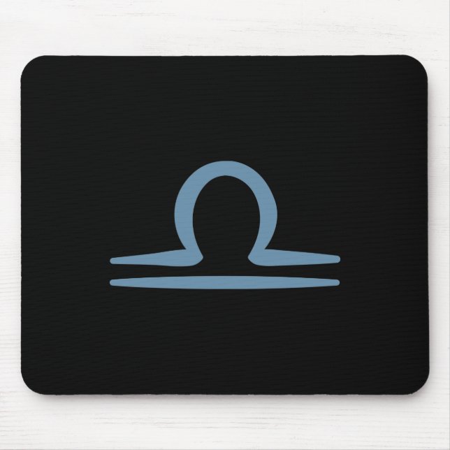 LIBRA Stjärntecken September Oktober Födelsedagsas Musmatta (Framsidan)