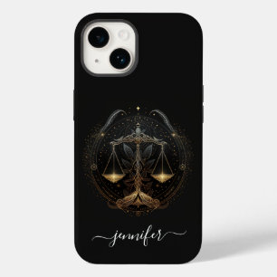 Libra stjärntecken svart och guld Case-Mate iPhone