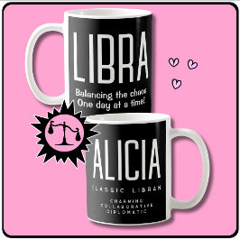 Libra Stjärntecken Zodiac Gift Kaffemugg