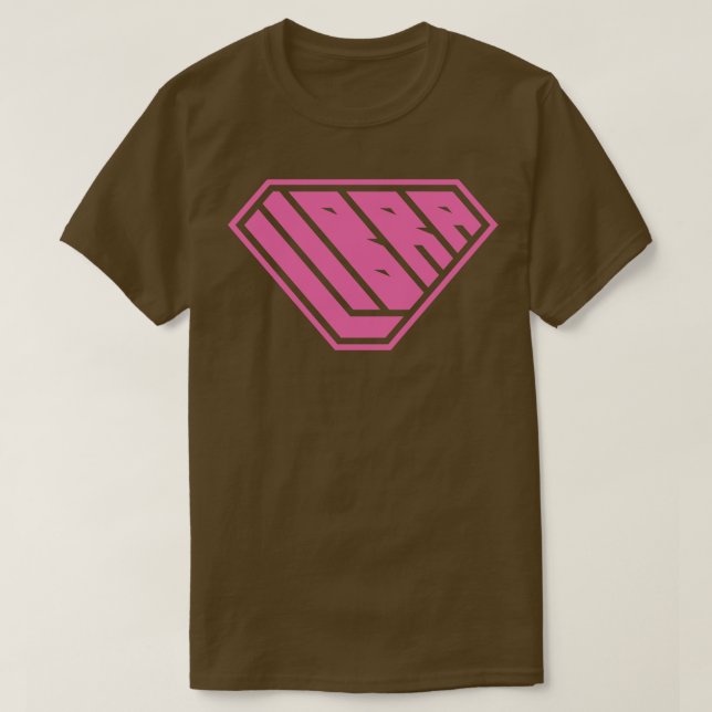 Libra SuperEmdriven Zodiac-Rosa T Shirt (Design framsida)
