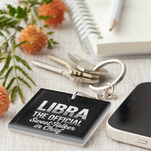 Libra Sweet-Talker Acrylic Keychain (Högra Framsidan)