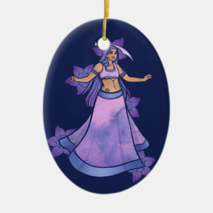 Libra Sword Belly Dancer Julgransprydnad Keramik