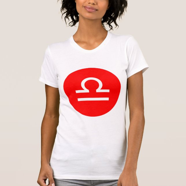 Libra-symbol - Anpassad Tee Shirt (Framsida)
