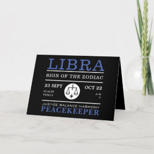 Libra-tecken för Zodiac, Astrologisk Kort