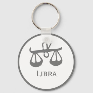 Libra-tecken för Zodiac Design Nyckelring