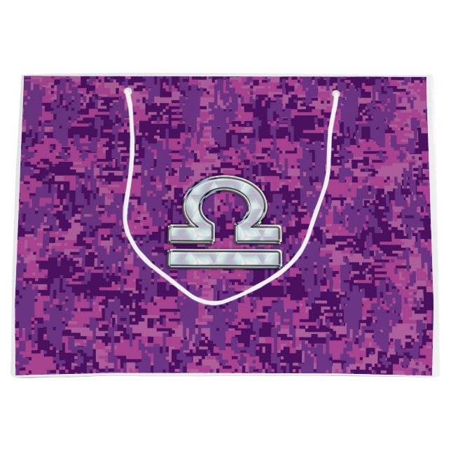 Libra-tecken på Fuchsia Digital Camo (Framsidan)