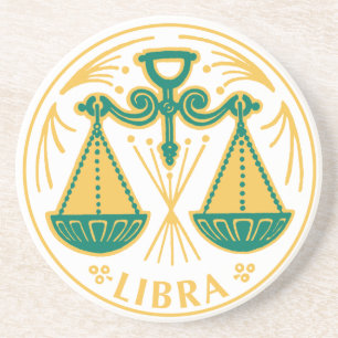 Libra-tecken på Zodiac på en Underlägg
