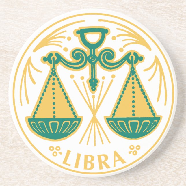 Libra-tecken på Zodiac på en Underlägg (Framsidan)
