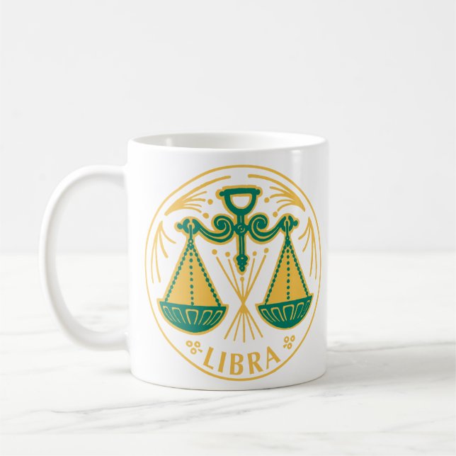 Libra-tecknet på Zodiac Kaffemugg (Vänster)
