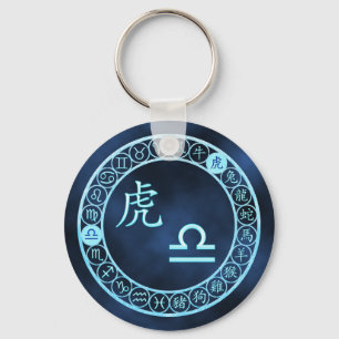 Libra/Tiger Nyckelring