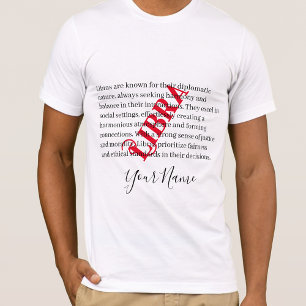 Libra-trakter och zodiaktecken t shirt