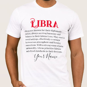 Libra-trakter och zodiaktecken t shirt