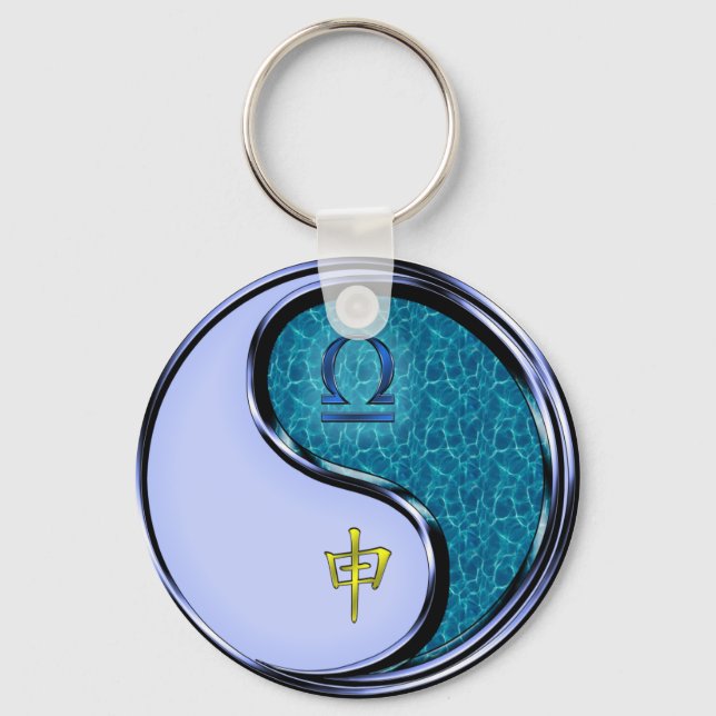 Libra & Vatten Monkey Nyckelring (Framsida)