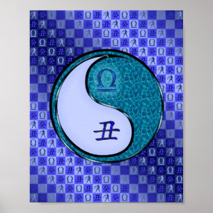 Libra & Vatten Ox Poster