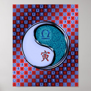 Libra & Vatten Tiger Poster