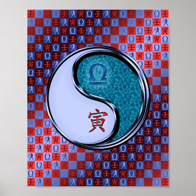 Libra & Vatten Tiger Poster (Framsidan)