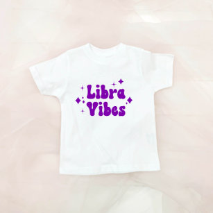 Libra Vibes Zodiac Astrology Lila Stars T Shirt