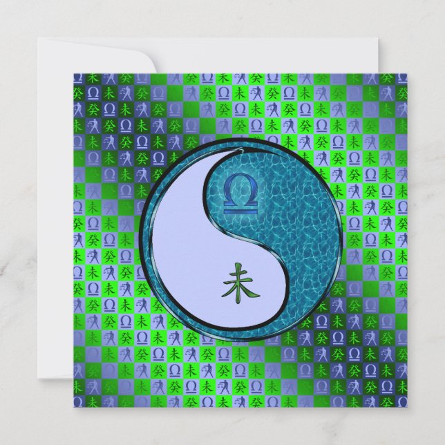 Libra & Water Goat Kort (Framsida)