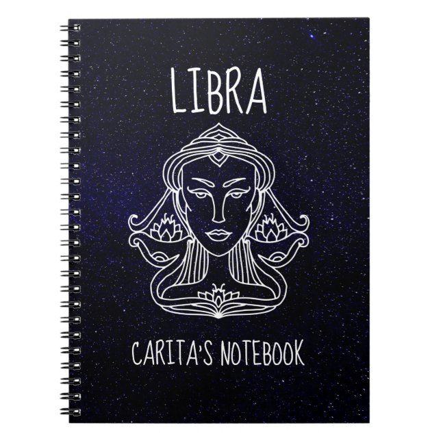 Libra Woman Spiral bärbar dator Anteckningsbok (Framsidan)