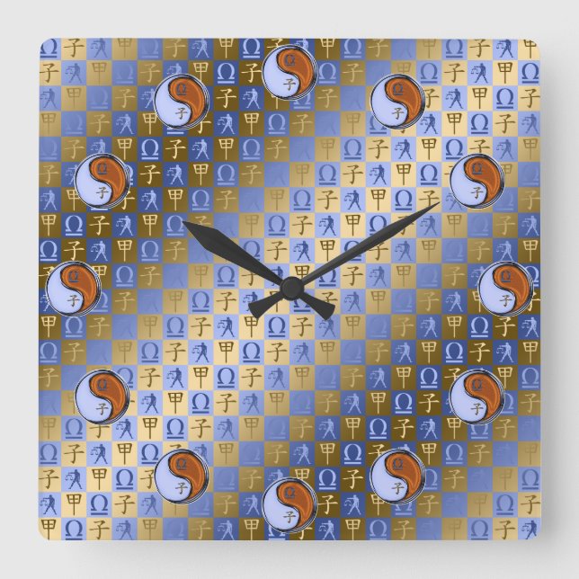 Libra & Wood Rat Fyrkantig Klocka (Framsida)