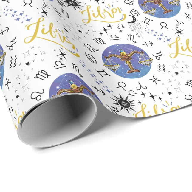 Libra Wrapping Papper Presentpapper (Rullad Hörn)