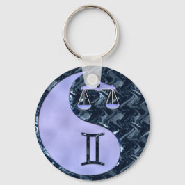 Libra Yin Yang Nyckelring
