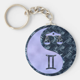 Libra Yin Yang Nyckelring