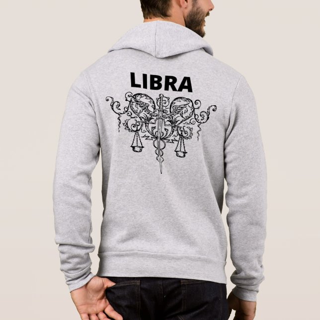 Libra Zip Hoodie T Shirt (Baksida)